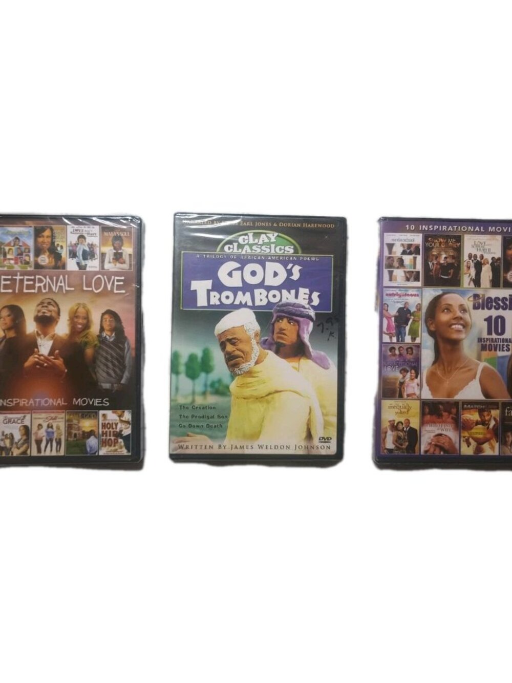 NEW SEALED Lot God's Trombones Clay + Blessings 10 + Eternal Love 10 -Black Cast